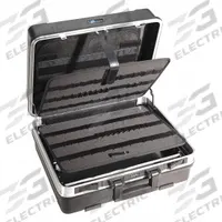 WESTWARD Tool Case: 17 5/16 in W 8 1/2 in D 20 5/16 in H, Plastic, Black, Hinged Lid, Combo (MPN 45KK79). Key specifications — attr1116905: Black; attr1116917: Hinged; attr1116946: WESTWARD; attr1116904: Combination.