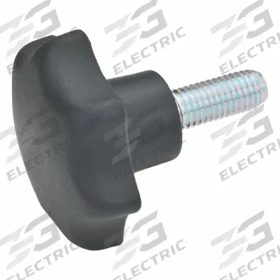 JW WINCO Hand Knobs; Star Knobs: 7 Point, Plastic w/ Steel Thread, M10 Thread - 7-Arm Knobs with Threaded Stud