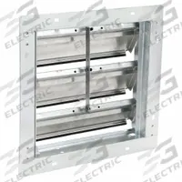 15"H-W 5.75"L Alu Wall Backdraft Dampr: For 12 in Fan, Single Panel, 15 in H, 15 in W, 2 1/2 in D (MPN 1C742). Key specifications — Airflow Direction: Horizontal; Blade Type: Flat Blade; Brand: DAYTON; Maximum Air Velocity: 2500 fpm; Mounting Position: Vertical.