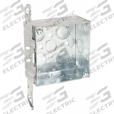 RACO Electrical Box: Steel, Steel - 4" x 4" Square Box Material & Nominal Size - Standard Electrical Boxes