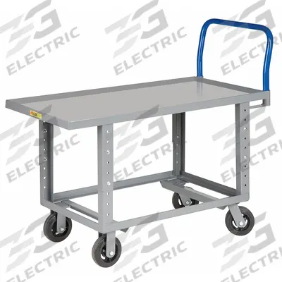 LITTLE GIANT Platform Truck: 2,000 lb, 60 in L x 30 in W x 35 1/2 in H Deck, Solid, 12 ga Deck - Work-Height Platform Trucks