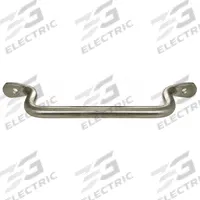 MONROE PMP Pull Handle: Unthreaded Holes, Stainless Steel, Silver, 1/4 in Screw Size, 0.63 in (MPN PH-0211). Key specifications — Brand: MONROE PMP; Projection Type: Non-Recessed; Material: Stainless Steel; Finish: Polished; Color: Silver; Folding Type: Fixed; Mounting Type: Unthreaded Holes; Screw Size: 1/4 in.