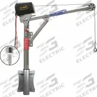 OZ LIFTING PRODUCTS Davit Crane Kit: Steel, Electric, 1,000 lb Max. Load Capacity, 0 in to 45 ft (MPN OZ1000DAV-SP18). Key specifications — Material: Steel; Brand: OZ LIFTING PRODUCTS; Included Base Type: Wall; Body Material: Steel.