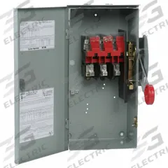 EATON Safety Switch: Non-Fusible, 30 A, Three Phase, 600V AC, Galvanized Steel, Indoor/Outdoor (MPN DH361URK). Key specifications — attr867131: EATON.