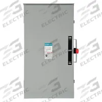 SIEMENS Safety Switch: Non-Fusible, 200 A, Single Phase, 240V AC, Galvanized Steel, Indoor/Outdoor (MPN DTGNF224NR). Key specifications — attr867131: SIEMENS.