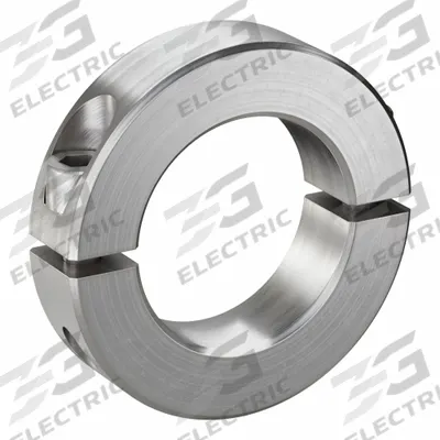 RULAND MANUFACTURING Shaft Collar: 2-Piece, Inch, Round, Clamp-On, 1 11/16 in Bore Dia - Stainless Steel Shaft Collars