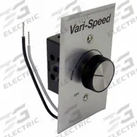 Speed Control: Dial, SPST, 1 Switches or Dials, 115V AC, Aluminum Plate, Silver Plate, 5 A (MPN 56340). Key specifications — Brand: FANTECH; Reversible: Not Reversible; Input Voltage: 115V AC; Compatible with Series: FKD10; Plate Material: Aluminum.
