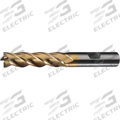 CLEVELAND Square End Mill: High Speed Steel, TiN Coated, 4 Flute, 1-3/8" Mill Dia, 2" LOC (MPN C33235)
