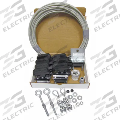 GLEASON Festoon System Kit: Wire Rope, 21 ft – 34 ft, 42 ft Min Cable/Hose Required - Wire Rope Festoon Kits