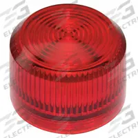 EATON Pilot Light Lens: 30 mm Panel Mounting Hole Dia, Red, Fresnel, Incandescent/LED, 10250T (MPN 10250TC1N). Key specifications — Brand: EATON; Compatible with Series: 10250T; Lens Material: Plastic.
