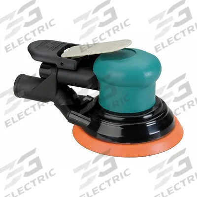 DYNABRADE Air Orbital Sander: 5 in Disc, Pressure Sensitive Adhesive, 3/16 in Orbit - Central Vacuum Random Orbital Sanders