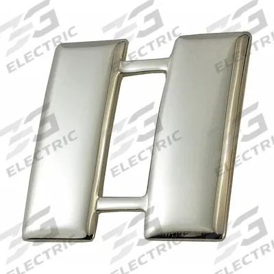HEROS PRIDE Metal Rank Insignia: Capt. Bars - Smooth, 1 in, Silver, Metal, Rank Insignia - Metallic Insignia