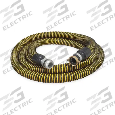 APPROVED VENDOR Suction and Discharge Hose: 3 in Hose Inside Dia., 12 psi, Black/Yellow - Polyethylene Water Suction & Discharge Hose Assemblies with Polyethylene Double Helix Reinforcement