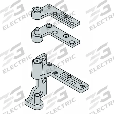 IVES Pivot Hinge: Brass, 4 3/4 in Leaf Ht - Offset-Mount Pivot Hinges