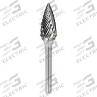 SGS PRO Carbide Bur: Pointed-End Tree, SG-3, Steel Cut, 3/8" x 3/4" Head, 1/4" Shank (MPN 19368). Key specifications — Trade Number: SG-3; Brand: SGS PRO.