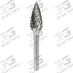 SGS PRO Carbide Bur: Pointed-End Tree, SG-3, Steel Cut, 3/8" x 3/4" Head, 1/4" Shank (MPN 19368). Key specifications — Trade Number: SG-3; Brand: SGS PRO.