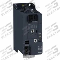 SCHNEIDER Variable Frequency Drive: In Phase Three, Out Phase Three, 10 hp, IP21, No Bypass, Machine (MPN ATV340U75N4S). Key specifications — Style: Compact; Color: Black/Green; Output Phase: Three.