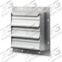 42"H-W 5.75"L Aluminum Wall Shutter: For 36 in Fan, Single Panel, 42 in H, 42 in W, 2 1/2 in D, Wall (MPN 53DR14). Key specifications — Airflow Direction: Horizontal; Blade Type: Flat Blade; Brand: DAYTON; Maximum Air Velocity: 2500 fpm; Mounting Position: Vertical.