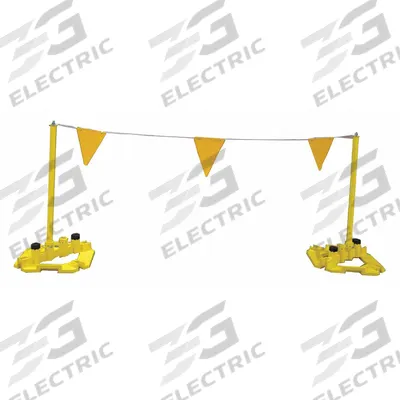 GARLOCK SAFETY SYSTEMS Warning Lines: 100 ft Line Lg, 3 5/8 ft Ht, Plastic - Warning Line System Kits
