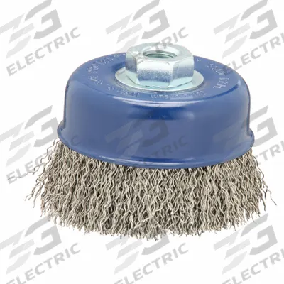 APPROVED VENDOR Cup Brush: Crimped Stainless Steel, 4 in Dia, 0.02 in Fill Dia - Light-Cleaning Brushes for Stainless Steel