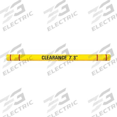 APPROVED VENDOR Clearance Bar: 96 in Overall Lg, 5 in Outside Dia, Yellow, HDPE, Indoor/Outdoor - Suspended Clearance Bars