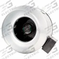 In-Line Duct Fan: 910 cfm Max., 10 in Duct, 305 W, 120V AC, 1 Ph, IP44, Galvanized Steel (MPN 49838). Key specifications — Includes: Mounting Brackets; Brand: FANTECH; Speed Controllable: Yes; High-Efficiency Motor: No; Nameplate Voltage: 120V AC; Number of Speeds: 1; Airflow @ 0.000 in SP - Range: 750 to 1,500 cfm; High-Efficiency Motor_Broad: Standard-Efficiency Motor.