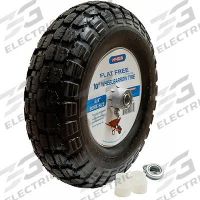 HI-RUN Tires and Wheels: 10 in dia Tire Size, Mfr Part # WB1002, Wheelbarrow Tire - Wheelbarrow Tires