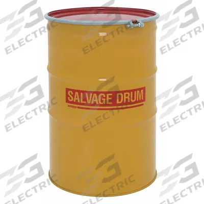 APPROVED VENDOR Salvage Drum: Steel, 96 gal, Bolt Ring, 16 ga / 16 ga / 16 ga, Salvage Drum - Steel Salvage Drums