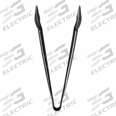 CARLISLE Salad Tongs: 9 in Overall Lg, Black, NSF Certified, Plastic - Serving Tongs
