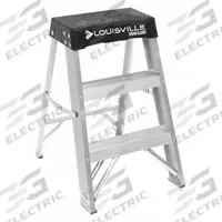 LOUISVILLE LADDER Step Stool: 2 Steps, 2.4 ft Overall Ht, 300 lb Load Cap, Aluminum (MPN AS3002). Key specifications — Brand: LOUISVILLE LADDER; Color: Silver.
