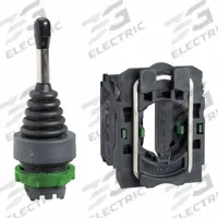 SCHNEIDER ELECTRIC Joystick Operator: Vertical Operation, 2 Positions, 1NO, Maintained, Non-Latching (MPN XD5PA12). Key specifications — Bezel Material: Plastic; Contact Form: 1NO; Switch Action: Maintained; Series: XB5; Brand: SCHNEIDER; Number of Positions: 2 + Center Off.