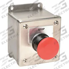 SIEMENS Control Station: Mushroom Head Push Button, 0 Pilot Lights, 1NO/1NC, Stop, Momentary (MPN 52C104S). Key specifications — Brand: SIEMENS; Operator Legend: Stop; Operator Color: Red; Operator Configuration: Mushroom Head Push Button; Operator Configuration Type: (1) Mushroom Push Button.