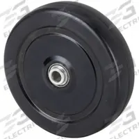 APPROVED VENDOR Caster Wheel: 4 in Wheel Dia., 1 1/4 in Wheel Wd, Rubber, 200 lb Load Rating, Rubber (MPN 26Y410). Key specifications — Wheel Core Material: Rubber; Wheel/Tread Color: Black; Brand: APPROVED VENDOR.