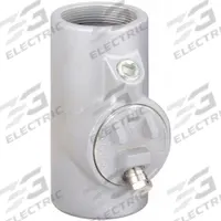 Sealing Fitting with Drain - Vertical: Iron, 4 in Trade Size, Female, 9 3/4 in Overall Lg (MPN EYD-10). Key specifications — Brand: APPLETON ELECTRIC; Connection Type: Threaded; Thread Gender: Female; Ends - Hazardous Fittings: 4 in FNPT x 4 in FNPT; Material: Iron; Hazardous Location Rating: Class II, Division 1 and 2, Groups E, F, G; Thread Type: NPT; Standards: UL 886.