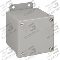 WIEGMANN Enclosure: Steel, 4 in x 4 in x 4 in, NEMA 12/13, Solid Cover, Screw On (MPN B040404SC). Key specifications — Brand: WIEGMANN; Closure Method: Screws; Knockouts: Not Included.