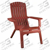 GROSFILLEX Adirondack Chair: Barn Red, Barn Red, Glossy, 16 in Seat Ht, 36 in Seat Wd, 20 in Seat Dp (MPN US444748). Key specifications — Finish: Glossy; Frame Color: Barn Red; Frame Material: Mineral Polymer; Seat Color: Barn Red; Seat Material: Mineral Polymer.