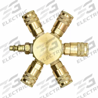 INTERSTATE PNEUMATICS Pipe Manifold Fitting: Inline, Hex, Brass - Air & Fluid Block Manifolds