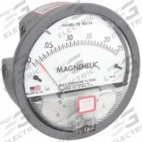 DWYER Differential Pressure Gauge: Back/Single-Side, 1/8 in NPT Female, 2000, 4 in Dial, IP67, IP67 (MPN 2000-00). Key specifications — Sensor Type: Diaphragm; Series: 2000; Housing Material: Die Cast Aluminum; Certificate of Calibration: Not Included.