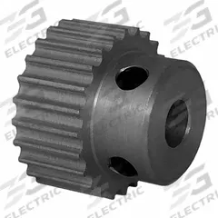 DAYTON Timing Pulley: Curvilinear, Fixed, For 6 mm Belt Wd, 24 Teeth, 3 mm Pitch, Aluminum (MPN 24-3M06M6A6). Key specifications — Brand: DAYTON; Finish: Clear Anodized; For Belt Series: Powerhouse®.