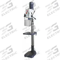DAYTON Floor Drill Press: Geared Head Drive, Variable Speed, 45 RPM – 3,200 RPM, 20 in Swing, 10 in (MPN 467K97). Key specifications — attr22849: 45 to 3200 RPM; attr22858: 230V AC; attr73523: Boring; attr22856: Geared Head; attr73570: Three-Phase; attr22850: 10 in; attr22846: 2 hp; attr22840: 5.9 A.