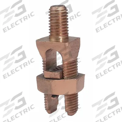 BURNDY Grounding Split Bolt Connector with Stud: Leaded Bronze Alloy - Grounding Split Bolts