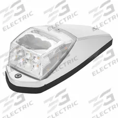 MAXXIMA Cab Marker: Marker Light, LED, Wedge, Surface Mount, Clear, Screw, Blunt Cut Wires, IP67 (MPN M17011YCL). Key specifications — Lens Color: Clear; Brand: MAXXIMA; Electrical Connection: Blunt Cut Wires; Lighting Technology: LED; Mount Type: Screw; SAE Lens Code: P2.