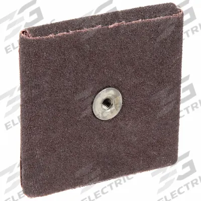 MERIT Square Pad: 3 in W x 3 in L, 1/4"-20 Eyelet, Aluminum Oxide, 60 Grit, X Wt Cotton - General Purpose Square Pads for All Materials