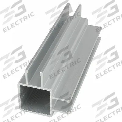 80/20 Double-Flanged Square Tube Profile: 1 in x 1 in, 6 ft Lg, 2 Open Slots - Double-Flanged Square Profile
