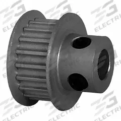 DAYTON Timing Pulley: Modified Curvilinear, Fixed, For GT Timing Belt Section, For 6 mm Belt Wd (MPN 19-3P06-6FA3). Key specifications — Brand: DAYTON; Finish: Clear Anodized; For Belt Series: Powerhouse®.