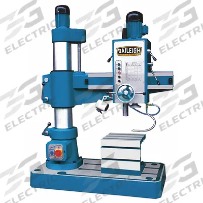 BAILEIGH INDUSTRIAL Radial Floor Drill Press: Geared Head, 220V AC, Variable Speed - Floor Stand Radial Drill Presses with Power Downfeed