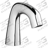 CHICAGO FAUCETS Bathroom Sensor Faucet: EQ Curved, Cast Brass, Polished Chrome Finish, Single-Post (MPN EQ-A11A-13ABCP). Key specifications — Brand: CHICAGO FAUCETS; Includes: Mounting Hardware; Series: EQ Curved.