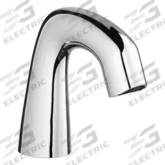 CHICAGO FAUCETS Bathroom Sensor Faucet: EQ Curved, Cast Brass, Polished Chrome Finish, Single-Post (MPN EQ-A11A-13ABCP). Key specifications — Brand: CHICAGO FAUCETS; Includes: Mounting Hardware; Series: EQ Curved.