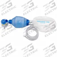 EMI Bag Resuscitator Mask: 15 lpm Flow Rate - Max, 8 lpm Flow Rate - Min, PVC, Disposable (MPN 878). Key specifications — Oxygen Concentration: 60%; Brand: EMI; Disposable: Disposable; Includes: Peep Valve Assembly; Material: PVC; Standards: FDA.