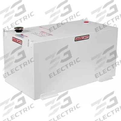 WEATHER GUARD Transfer Tank: White, Rectangle, 100 gal Capacity, Steel, 12 ga Thick - Rectangular Liquid Transfer Tanks